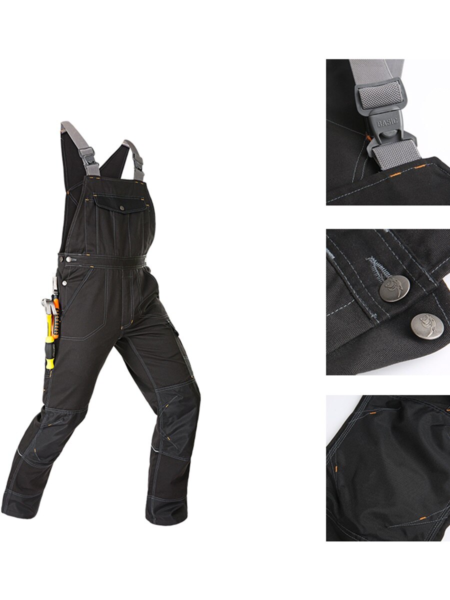 Monos con correa de trabajo, uniforme de trabajo, pantalones de electricista resistentes al desgaste, multibolsillo, función de reparación mecánica, sueltos y fuertes