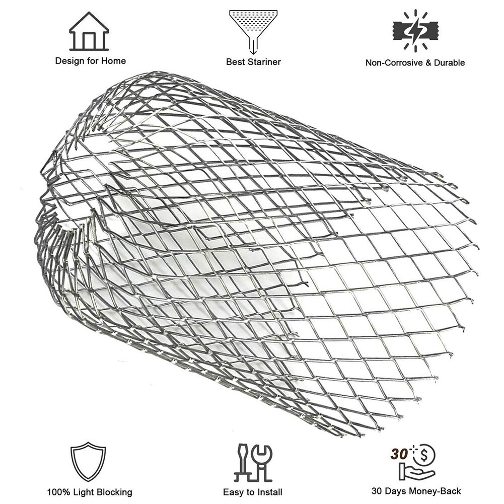 Filtre en maille extensible en aluminium, garde-gouttière de 3 pouces, gouttière, gouttière, goutoir, feuilles pratiques, débris, arrêt de blocage, jardin extérieur, 4 pièces
