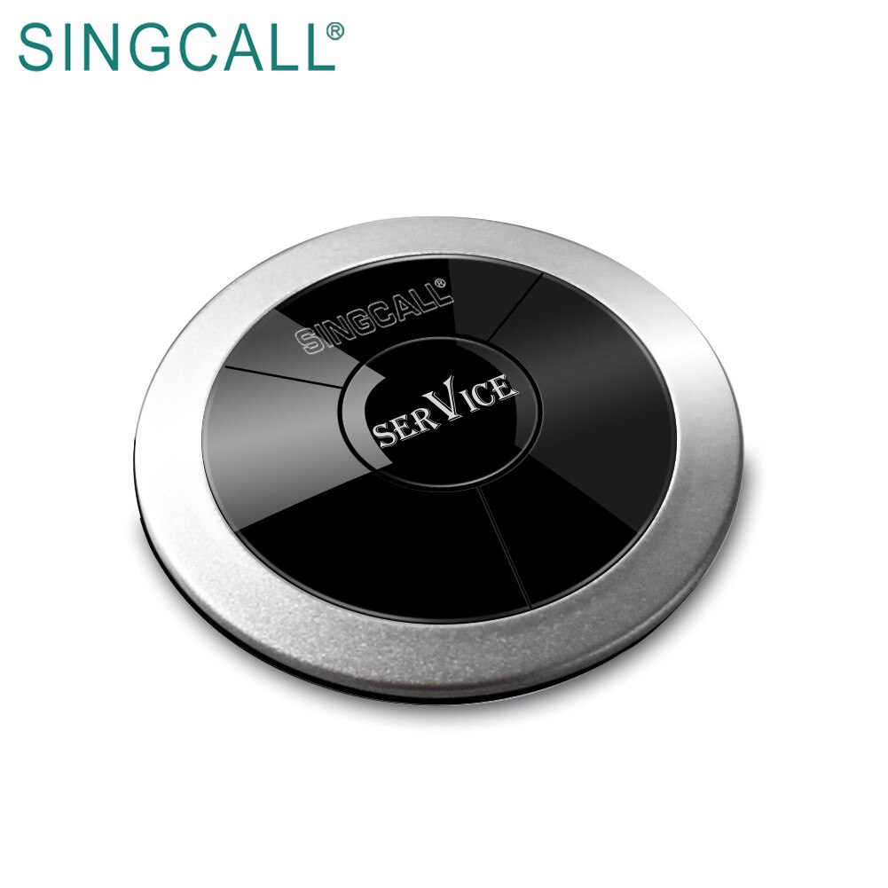 Singcall trådløst opkaldssystem til restaurant kontor bar service , 1 vandtæt personsøger ape 310 sølv