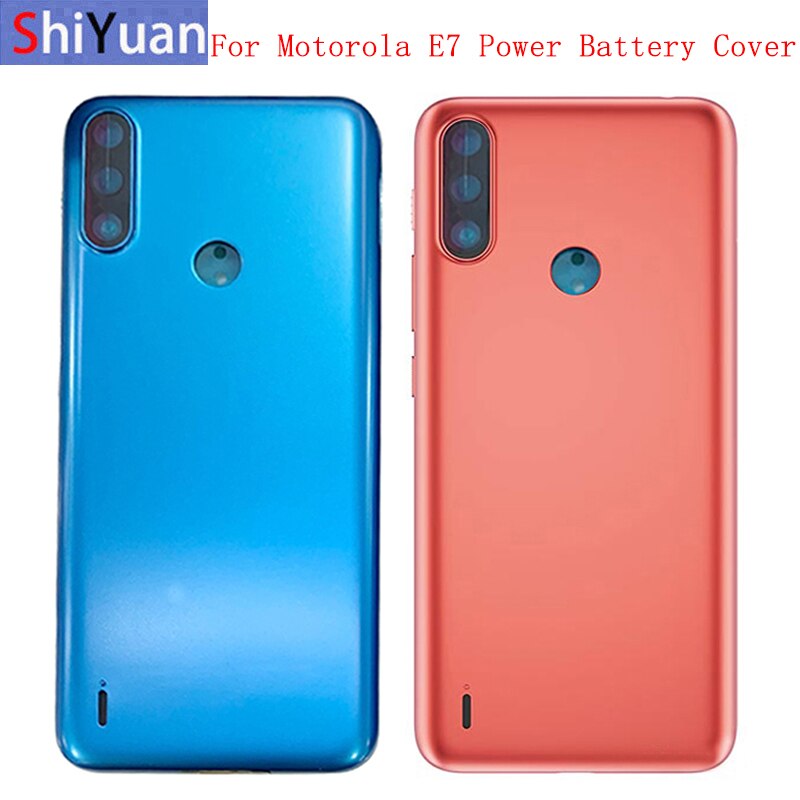 Coperchio batteria posteriore custodia pannello sportello posteriore per Motorola Moto E7 coperchio batteria di alimentazione parte di ricambio