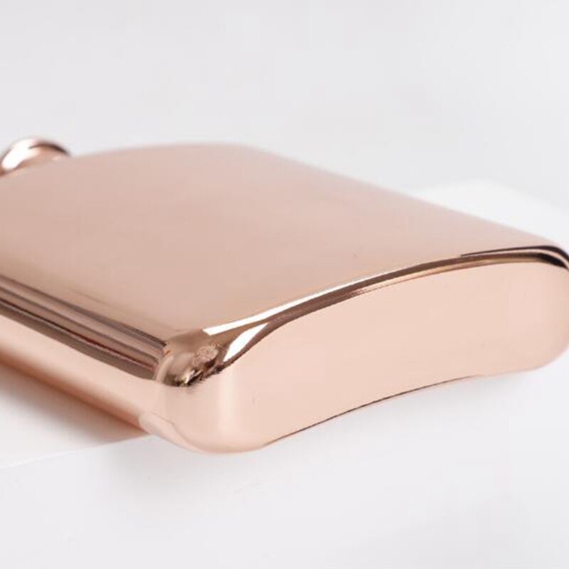Rose Gold 6 Oz Stainless Steel Vodka Hip Flask Flask for Alcohol Bottle Liquor Whiskey Bottle Groomsmen with Funnel