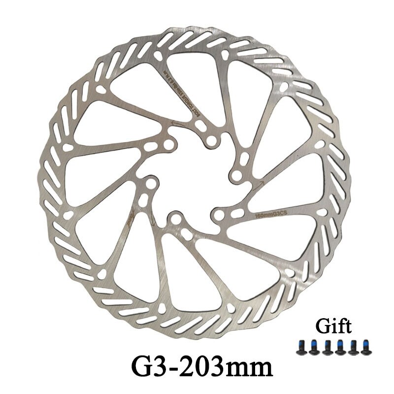 Disco de freno de bicicleta G3/HS1, 120/140/160/180/203mm, Rotor de disco de freno para bicicleta de montaña MTB, G3, HS1, Rotores de freno: G3-203mm