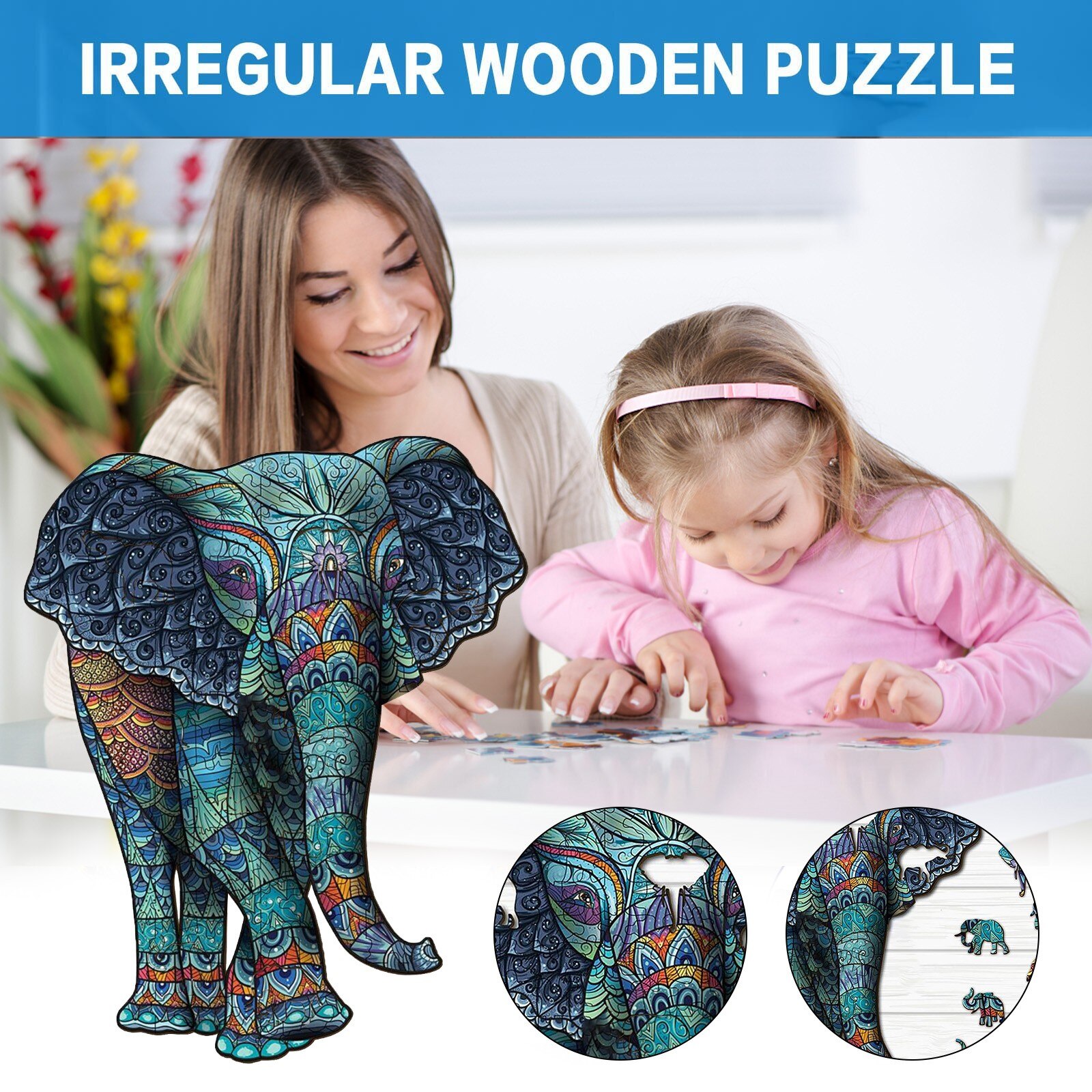 spielzeug rätsel 5mm Elefanten Holz Rätsel Spielzeug Holz Puzzle Ei... – Grandado