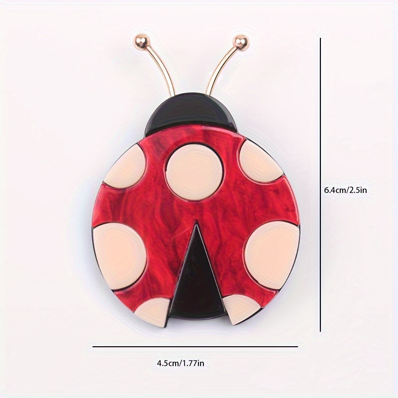 Kever Acryl Broche Mode Insect Pins Sieraden Accessoires: Rhodium Plated