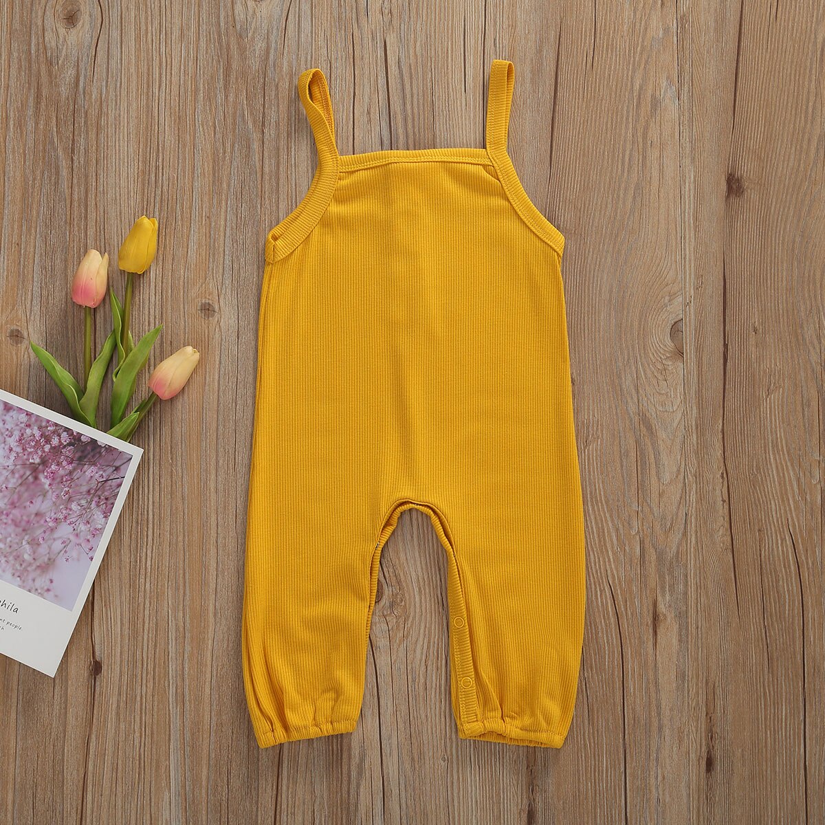 Bambino del bambino Infantile Del Bambino Delle Ragazze Dei Ragazzi Vestiti Senza Maniche A Coste Pagliaccetto Tuta Tuta di Estate di Un Pezzo Solido Abiti di Cotone
