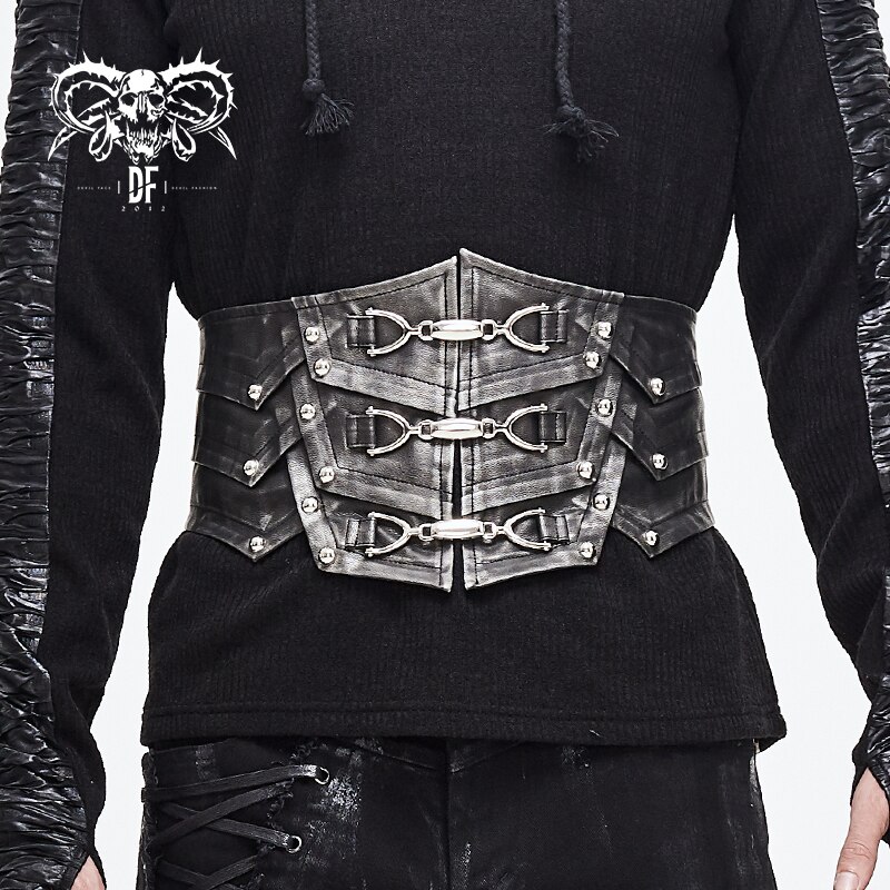 Djävulen herr punk gördel justerbar rygg rep halloween cosplay korsett