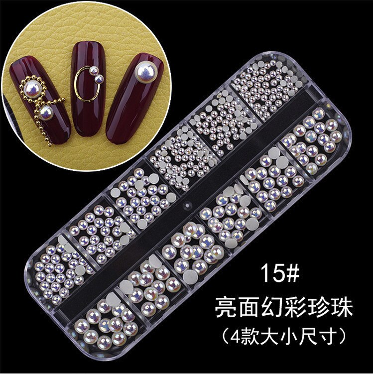 3D ongle cristal strass paillettes métal diamant Sequin Technique manucure ongle Art déco Nail Art bijoux: 15