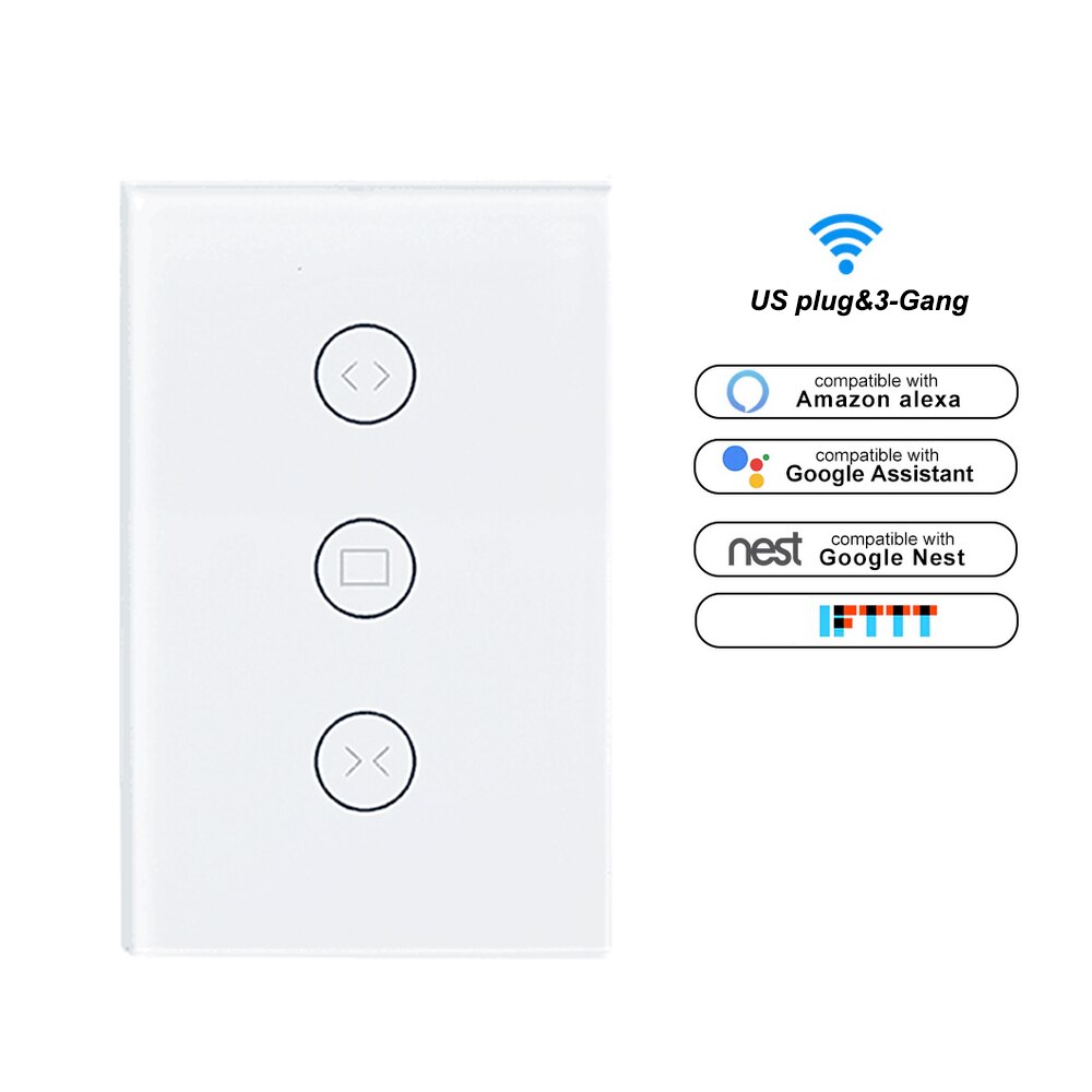 Voice Control Switch Smart Life Wi-Fi Switch Remote Control Touch Panel Control Voice Control Timing Fuction for Android iOS