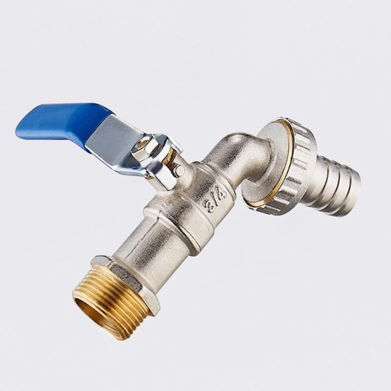 1/2 ''  or 3/4 '' messing enkelt kold vaskemaskine vandhane udskiftning vand flow kontrol vandhane vandtank rørforbindelse