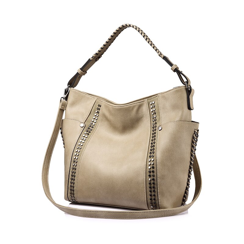 REALER frauen schulter umhängetaschen weibliche casual totes damen handtaschen große kapazität Niet Messenger top-griff taschen