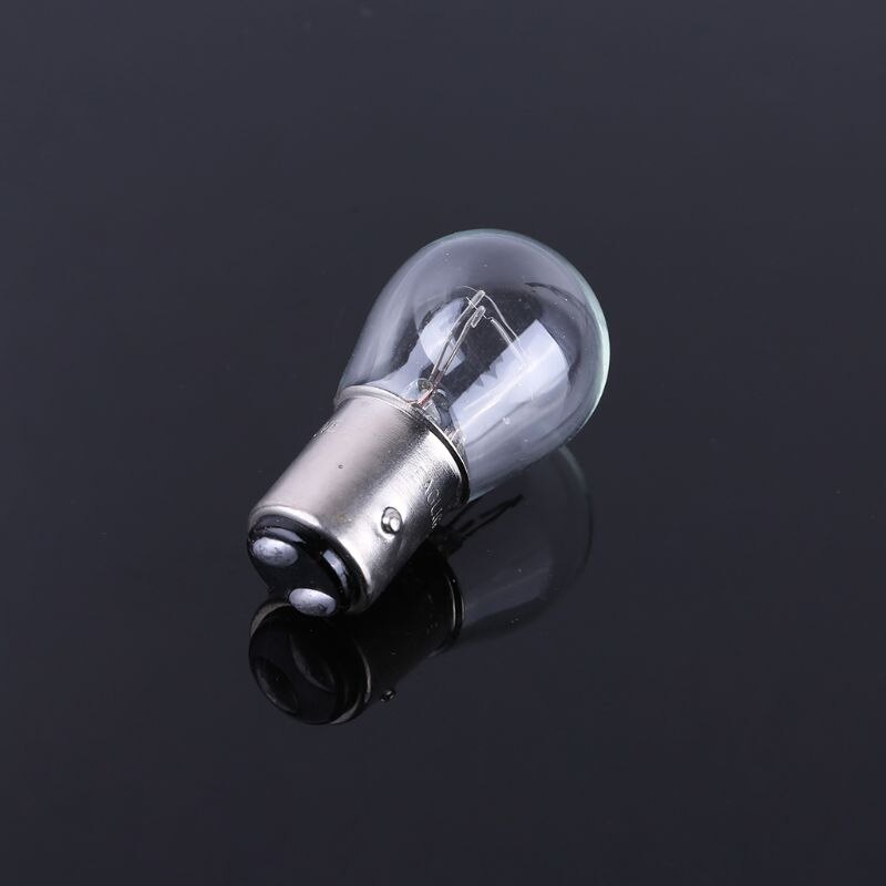 2 Pcs P21/5W S25 12V21/5 BAY15D Vehicle Car Clear Glass Lamp Brake Tail Bulb Car Indicator Halogen Stop Lamp Brake Bulbs