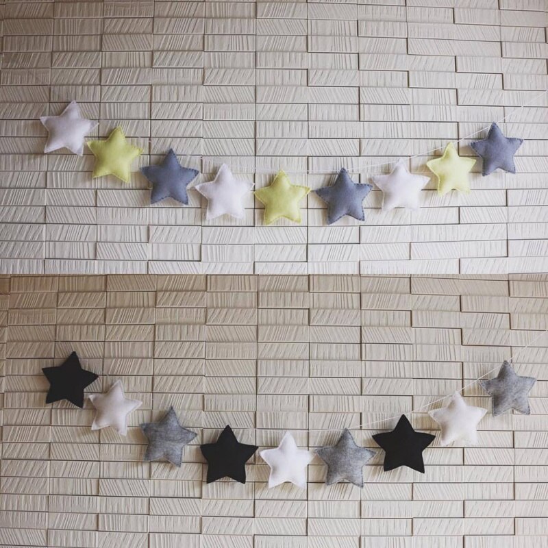 Stars String Children\\\\\\\\\\\\\\\'s Room Wall Decorations Handmade Nursery Star Garlands Kids Room DIY Photography Props