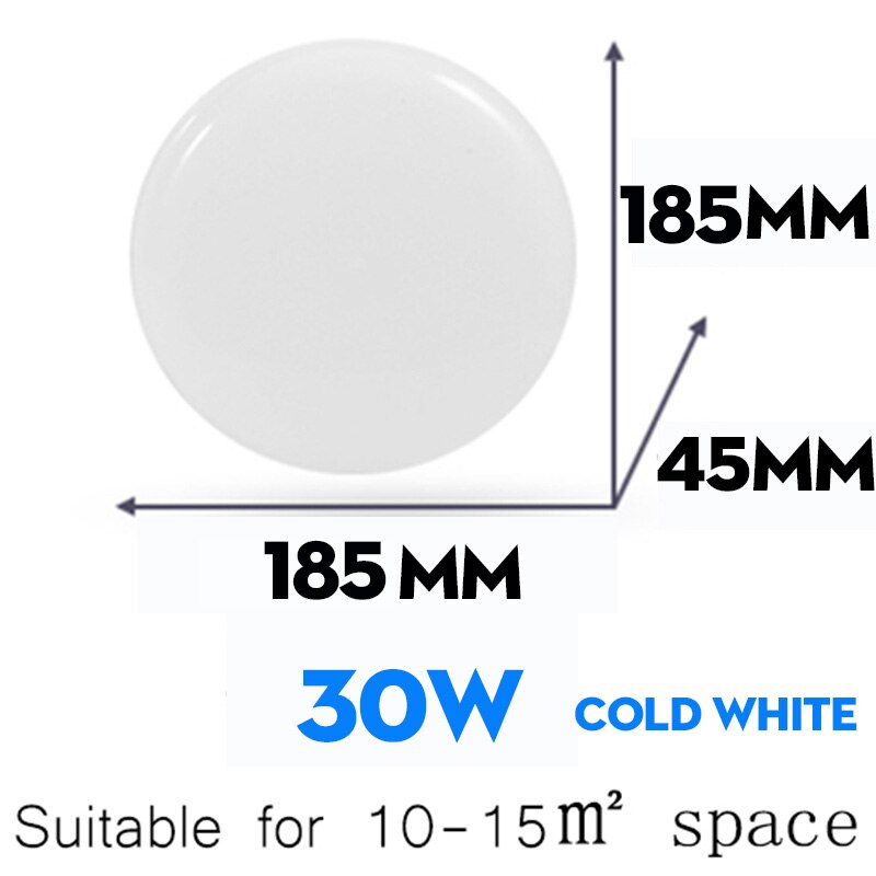 Panel lights Surface Mounted Led Panel Downlights Luminaire for Living Room Round Ceiling Downlight Indoor Lighting: 30W cold white