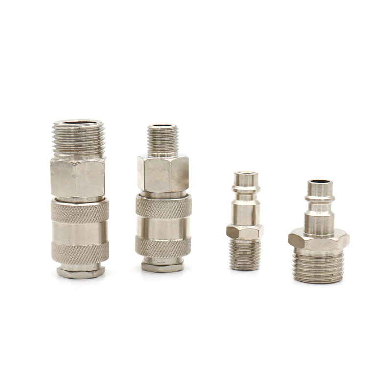 Raccord pneumatique de Type ue, norme européenne 1/4 3/8 1/2, connecteur fileté mâle à dégagement rapide, coupleur pour compresseur d'air