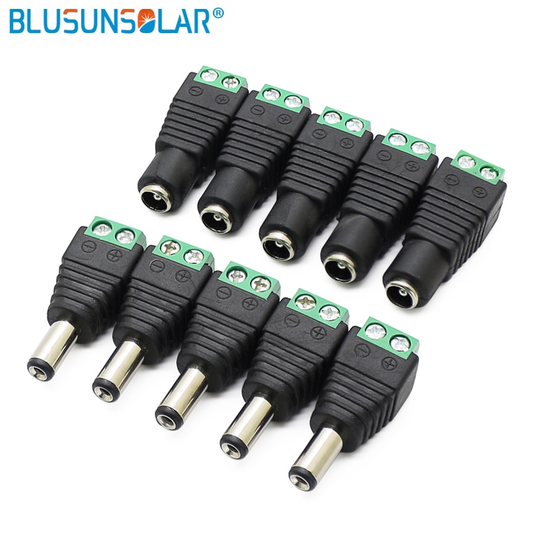 2.1Mm X 5.5Mm Cctv Camera 'S Vrouwelijke Mannelijke Dc Power Plug Adapter Dc Power Female Plug Jack Adapter Connector mannelijke Plug Socket