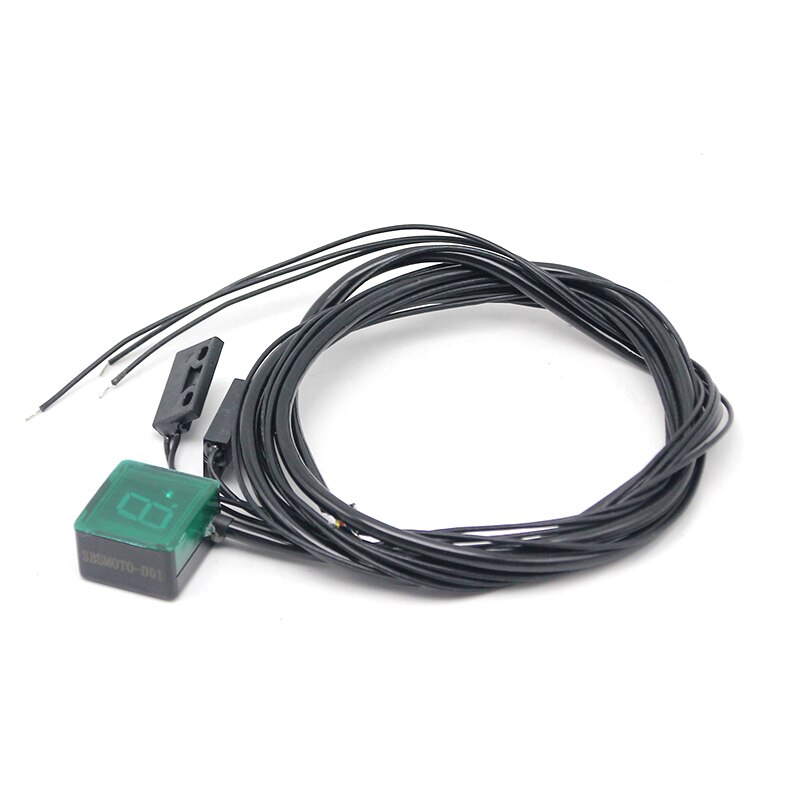 ZSDTRP Universal Motorcycle Digital Blue LED Display Gear Indicator Shift Niveau Sensor Motorcycle Gear Display: Groen