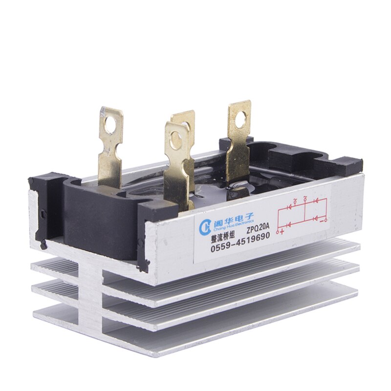 Módulo de diodo rectificador de puente ZPQ20A SQL20A generador 20AMP