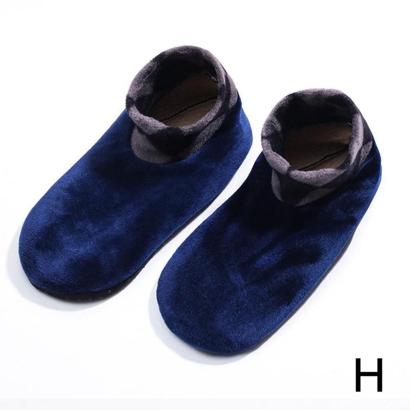 1 paire doux bas polaire chaussettes pantoufle pour hommes femmes hiver épaissir botte chaussette 10 couleurs élastique antidérapant intérieur sol chaussettes: H