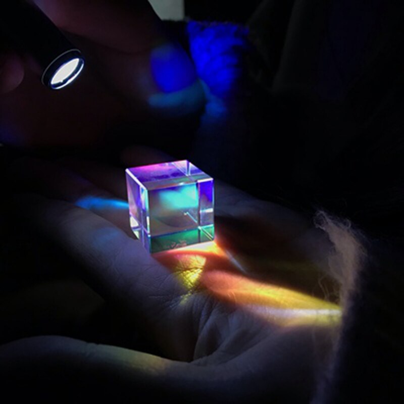 4 Stks/set Kleur Prism K9 Glas Optische Cube Zes-Zijdige Splitter Voor Fotografie Regenboog Natuurkunde Experimentele Onderwijs Gereedschap