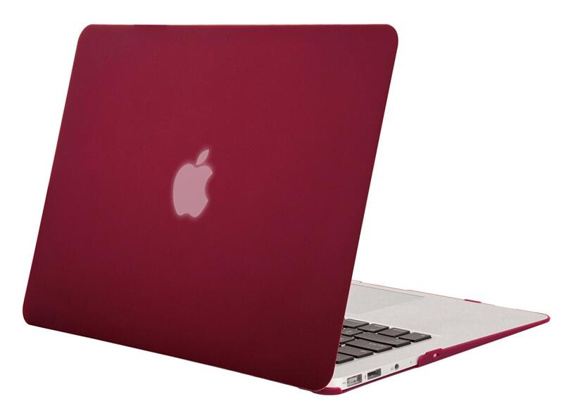 Mosiso duro caso capa sólida para macbook air 11 2017 2016 2015 2014 2013 a1465 a1370 mac ar netbbook coque capa acessórios: Wine Red