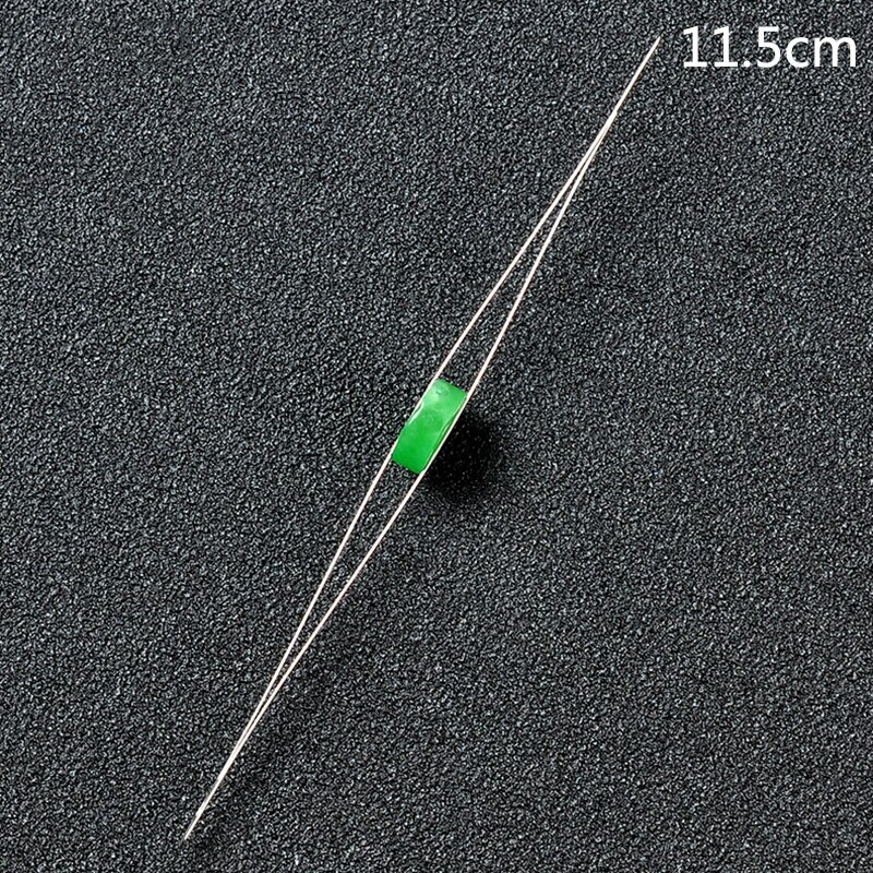 1 stk små håndværk perler nål smykker fremstilling diy buet tråd håndarbejde armbånd halskæde syning perler: 11.5 cm