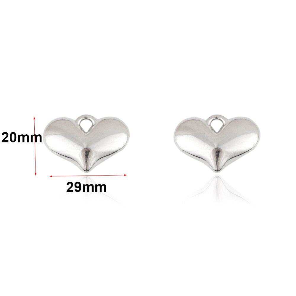 20pcs Heart Cute CCB Loose Beads For Necklace Pendant Heart Star Charms For Jewelry Making Supplies DIY Necklace Spacer Beads: 20x29mm