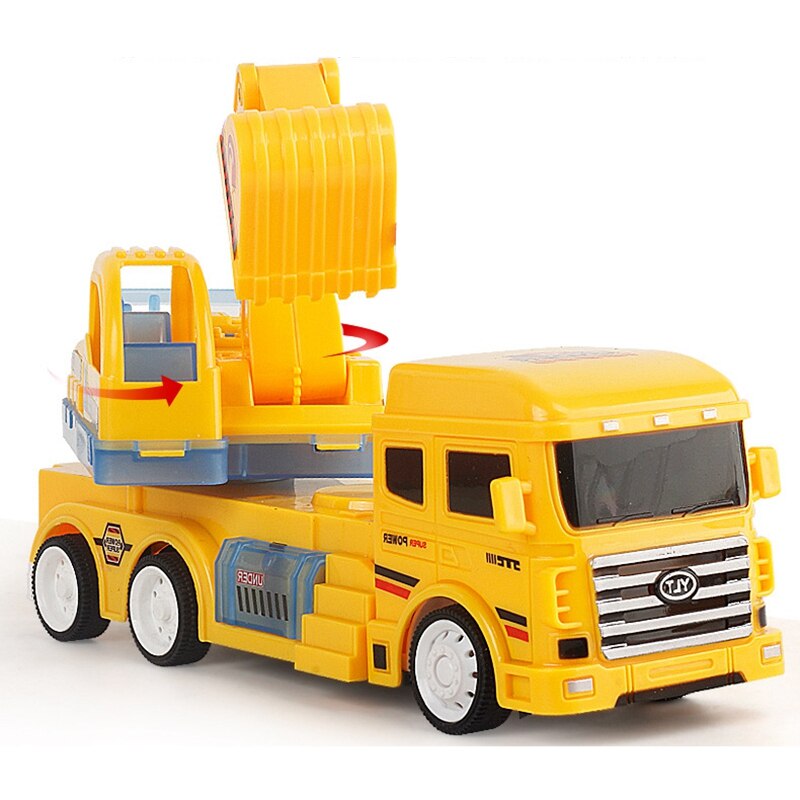 Construction Excavator Toy Truck with Sound and Light Kids Toys 1:24 ...