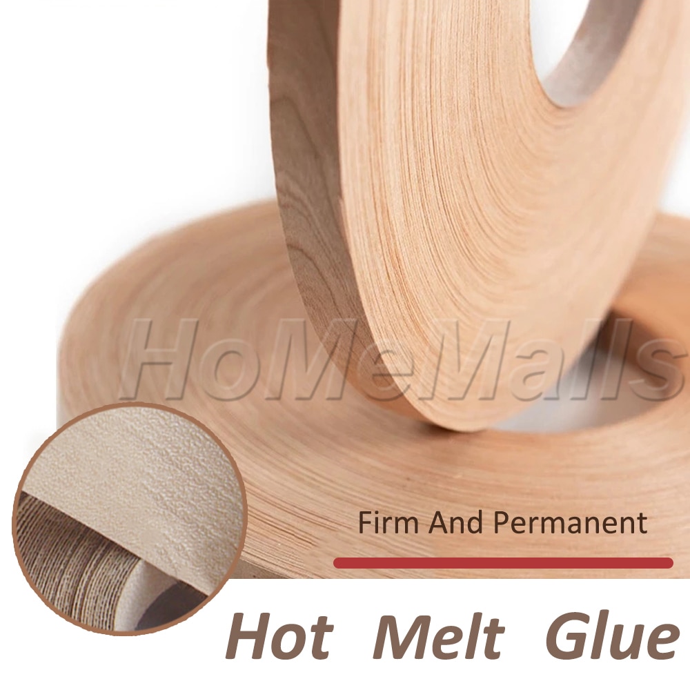 Cherry Wood Plywood Wood Edge Banding, Glue Wood Veneer Edging, Covering Edge of Table Door Shelf Cabinet Hardboard Fiberboard