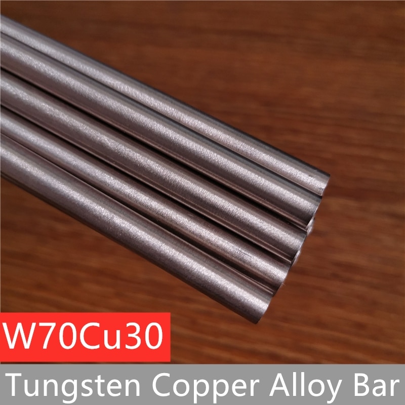 W70 cu 30, w70 volfram kopparlegering rund bar, svetselektrod koppar volfram bar diameter 2-12mm