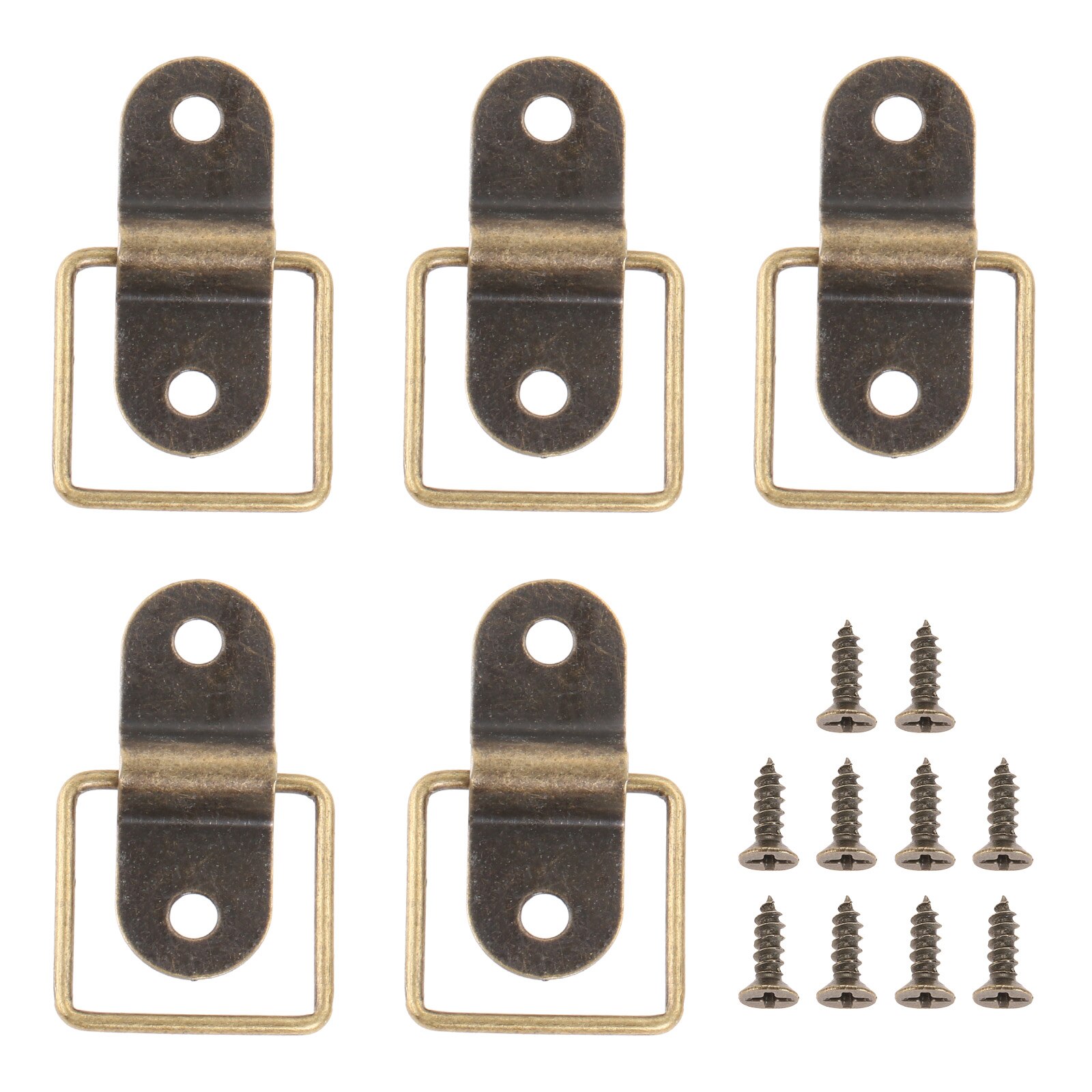 10/5 PCS D-Ring Tie Down Metal D-Rings Trailer Drawer Cabinet Rectangle Handle D Ring Mounting Plate for Car Truck Bed Cargo: A