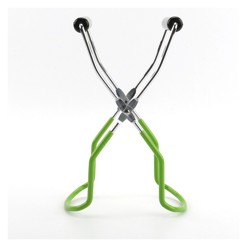 Canning Jar Lifter Tongs Stainless Steel Jar Lifter With Grip Handle For Safe And Secure Grip: Grass green