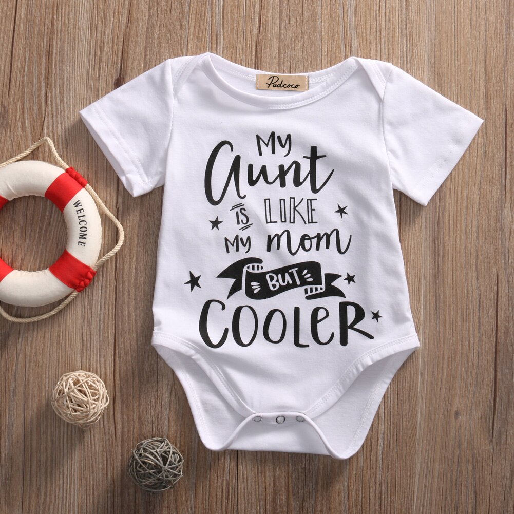 Body en coton blanc avec lettres pour -né, vêtements pour bébés garçons et filles à manches courtes, imprimé, de 0 à 18 mois