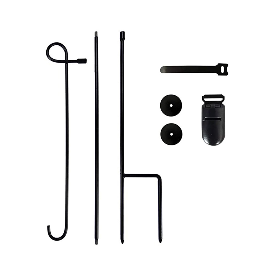 Tuin Vlag Stand Vlaggenmast Yard Vlag Houder Metalen Gepoedercoat Dikker Vlag Houder Voor Vlag Staaf: Default Title