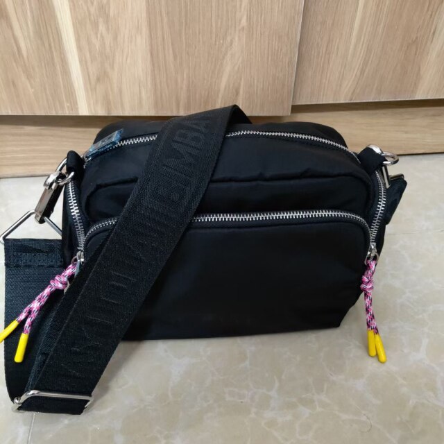 Mochila de Nylon con múltiples bolsillos para mujer, morral cruzado de viaje para chica: N19