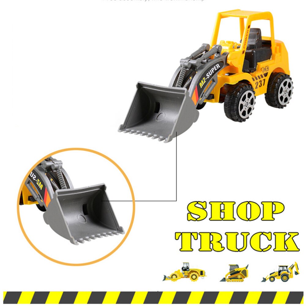 10Pcs Techniek Auto Speelgoed Mini Techniek Auto Graafmachine Model Speelgoed Voor Jongens Kind