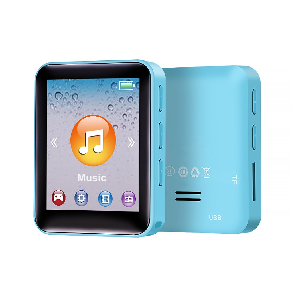 Mini MP3 portatile HIFI Video riproduzione libro lettura registrazione audio ricarica rapida MP4 Jogging lettore musicale supporto TF Card: Blue / 16GB