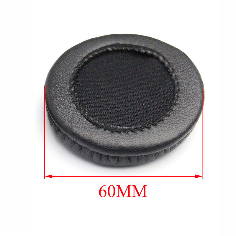 50mm 55mm 60mm 65mm 70mm 75mm 80mm 85mm 90mm 95mm 100mm 105mm Headphone Ear Pads Round PU Leather Ear Cushions Earpads: 60mm