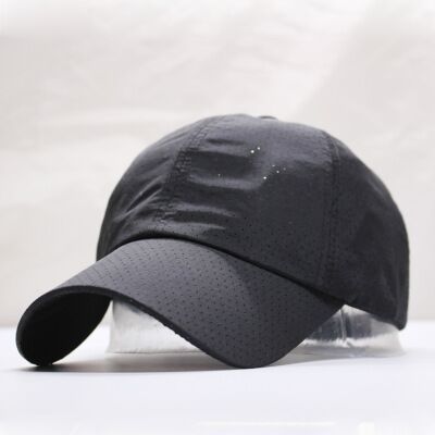Solid Zomer Baseball Cap Mannen Snapback Vrouwen Sneldrogend Mesh Cap Ademend Zonnehoed Bone Masculino Trucker Cap: black