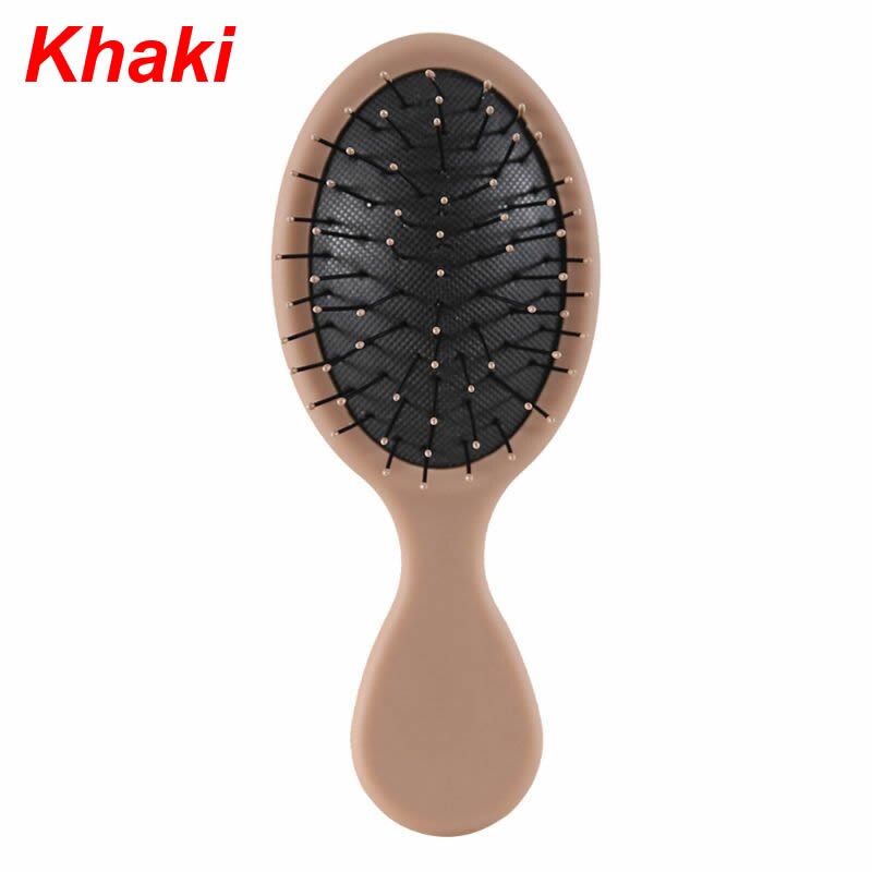 Baby Jongens Meisjes Haar Kam Plastic Borstel Kind Draagbare Reizen Anti-Statische Comfortabele Hoofd Massager Combs: Bruin