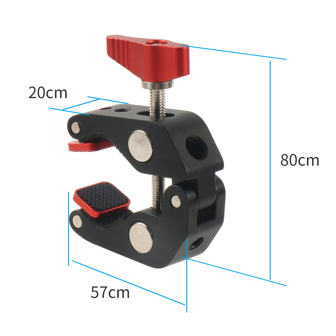 Adjustable Friction Articulating Magic Arm 7 9 11 inch 1/4" Cold Shoe Mount Super Clamp for Flash Light Monitor Video SLR Camera: Orange