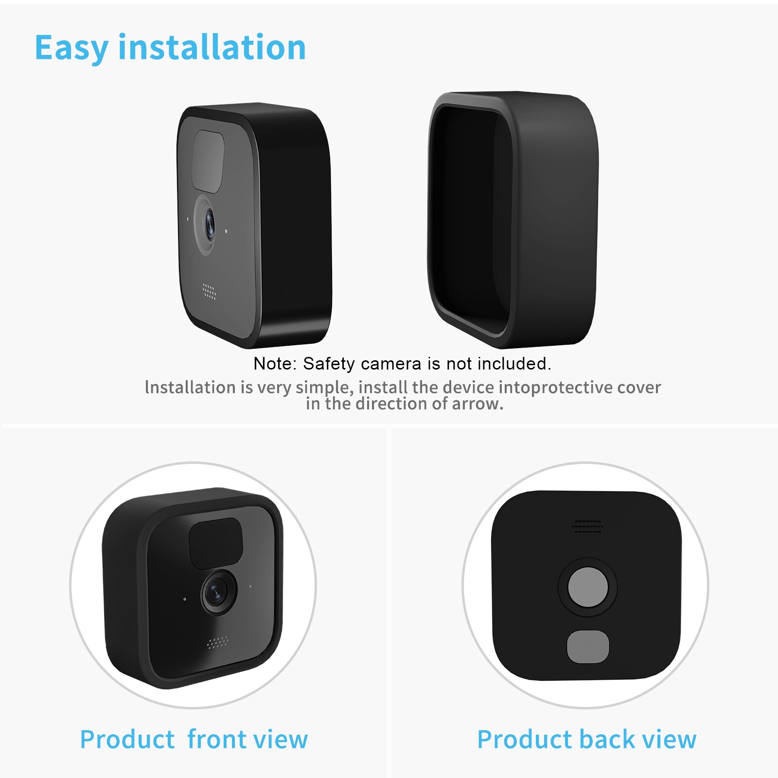 Silicone Skin Replacement for All Blink Outdoor Security Camera Silicone Case Protective Cover Weather Resistant Protection