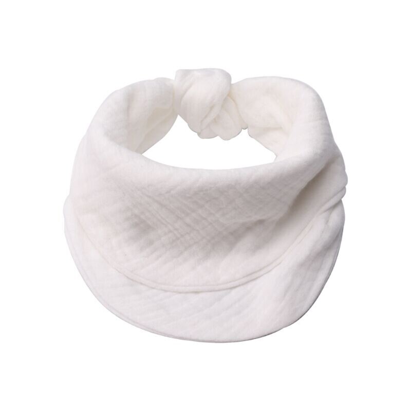 Gaas Slabbers Pasgeboren Burp Doek Bandana Peuter Sjaal Baby Speeksel Handdoek: WHITE