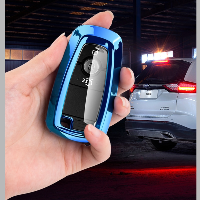 Tpu bilnøglekasse dæksel spænde til ford edge mondeo taurus ecosport explorer focus mustang kvindelig biltilbehør