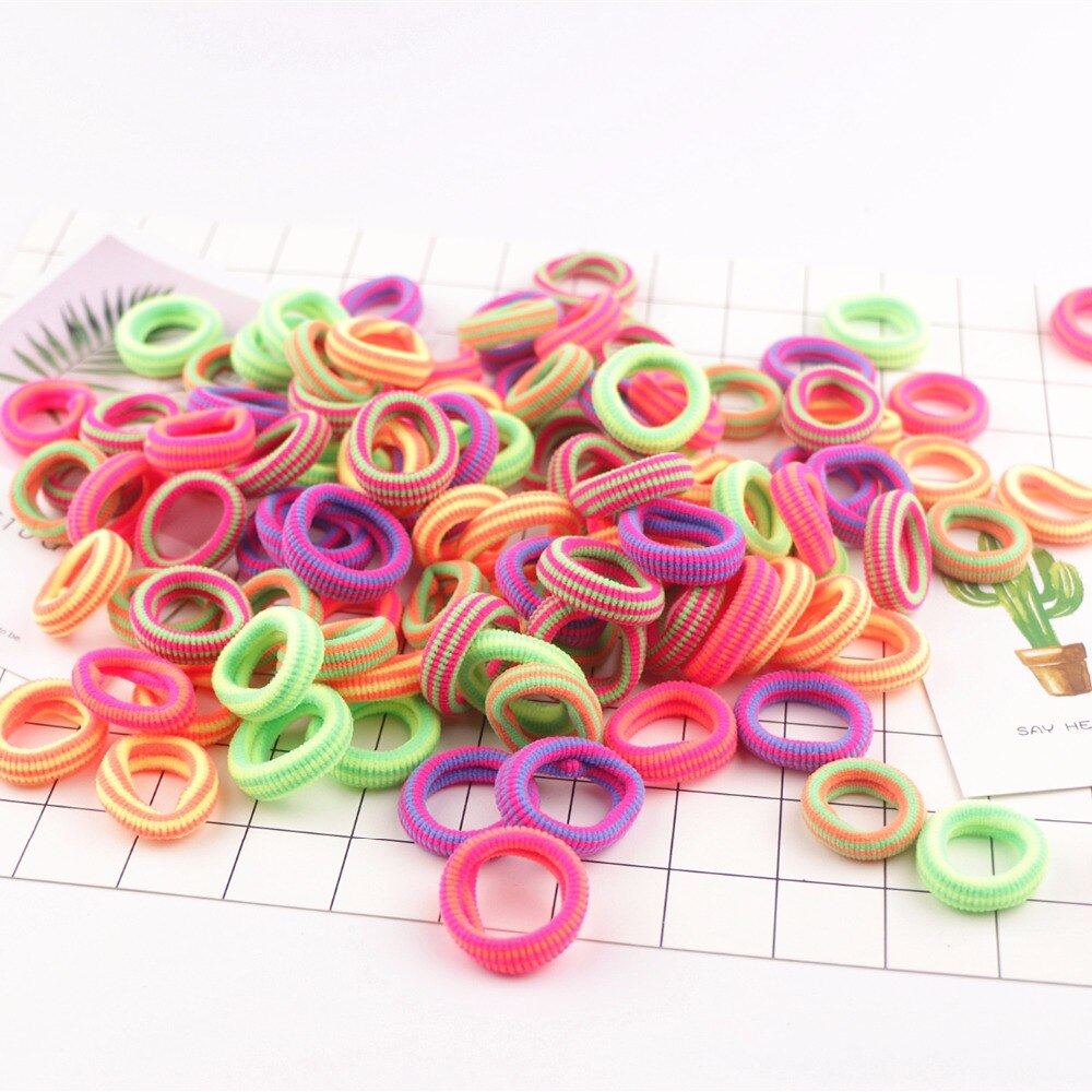 20 st härliga barn hårband rainbow mini gummiband 2cm pannband flicka elastiska hårband baby håraccessoarer