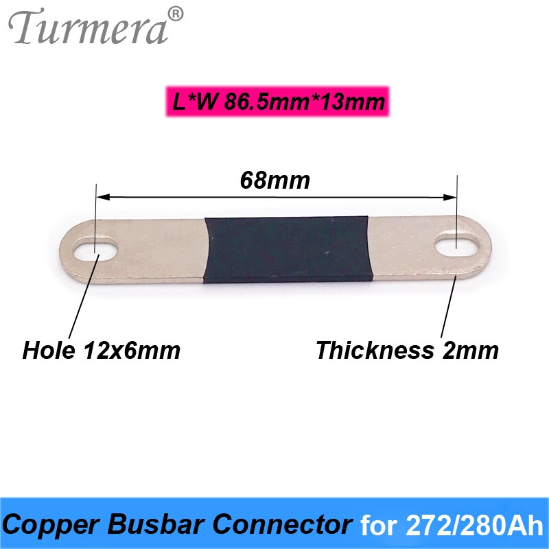 Copper BusBars Connector for Assemble Lifepo4 Battery 3.2V 272Ah 280Ah for Uninterrupted Power Supply 12V and 36V E-BikeTurmera