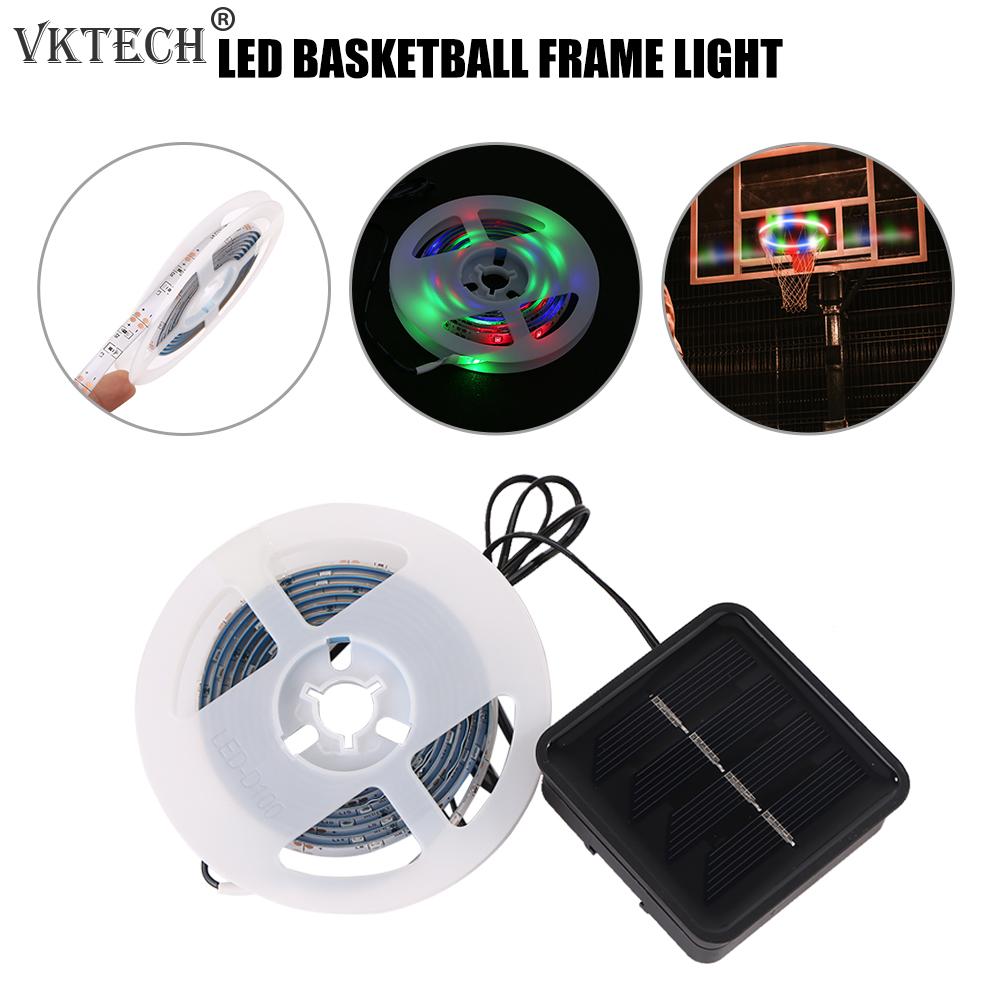 LED Basketball Hoop Rim Light for Kids Adult Ball Sport Solar Night Light Shooting Accessories Basketball Hoop Solar Light