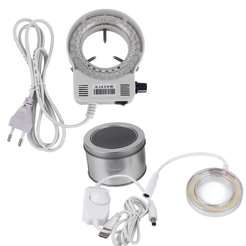 LED Light Illuminator Lamp For Microscope Circle Light Industrial Microscope Camera Light Source White/Black Excellent