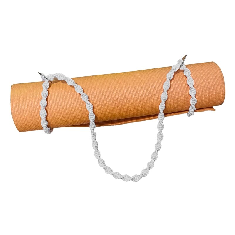 Yoga Mat Carry Strap Handmade Boho Crochet Macrame Adjustable Shoulder Strap For Yoga Mat Sling Pilates Exercise Fitness