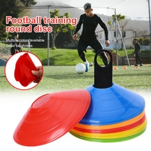 10pcs/set Soccer Training Sign Flat Pressure Resistant Cones Marker Discs Bucket Marker PE Football Training