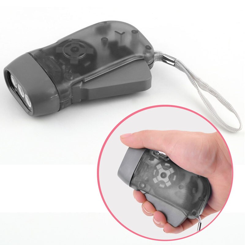 3 LED main pression Dynamo manivelle puissance liquidation lampe de poche torche lumière main presse manivelle Camping lampe lumière pour la maison extérieure